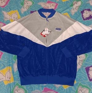 New Y2K Mecca Terry Cloth Vintage Track Jacket